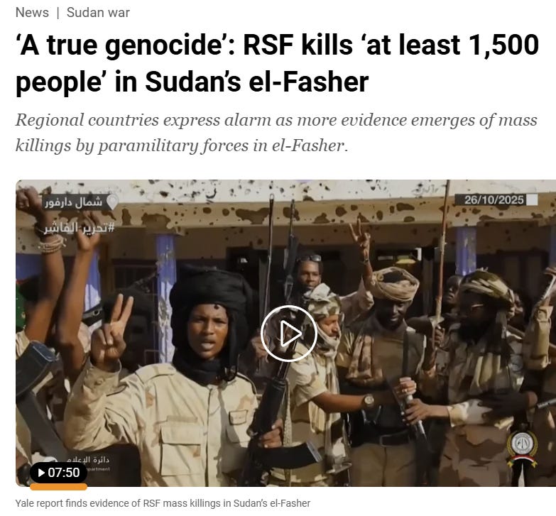 Suomen punavihreiden “ongelma” on jos “paha juutalainen” sattuu eliminoimaan itseään vastaan hyökänneitä terroristeja Gazassa parikymmentätuhatta täsmä-iskuilla – mutta ei mitään ongelmaa, kun samat islamismin ja natsismin ideologian jakavat terroristit kansanmurhaavat oikeasti viattomia miljoonia afrikkalaisia. 