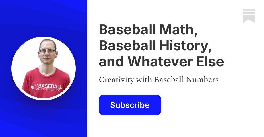 Baseball Math, Baseball History, and Whatever Else | David Harris ...