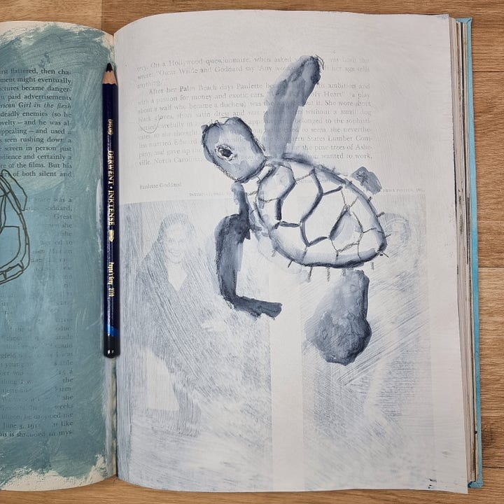 Photos of warm up drawing exercises