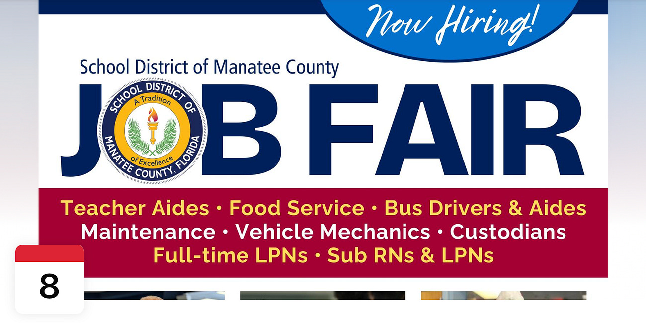 School District of Manatee County Announces January Job Fairs for In-Person and Virtual Hiring