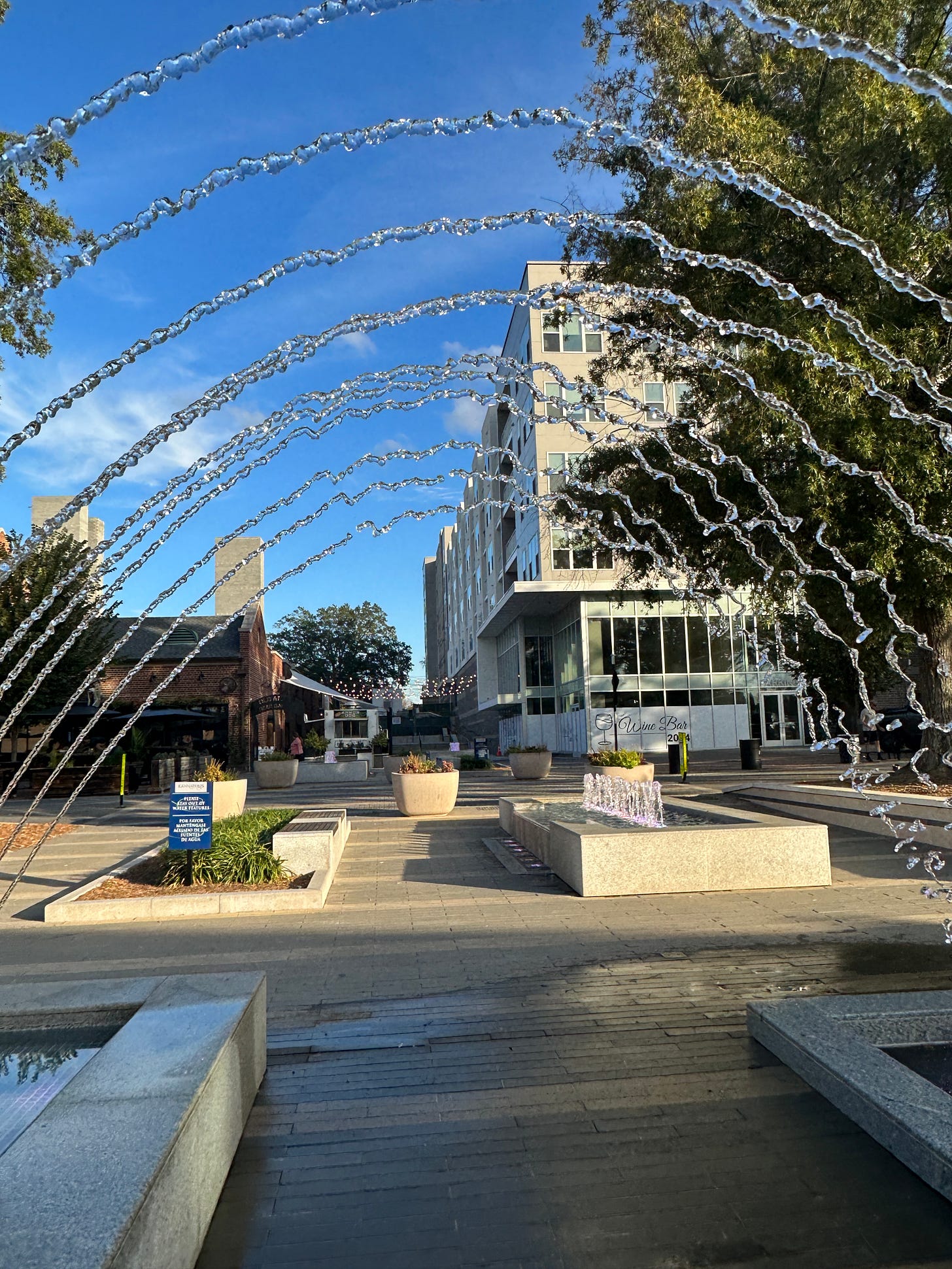 Running under water feature