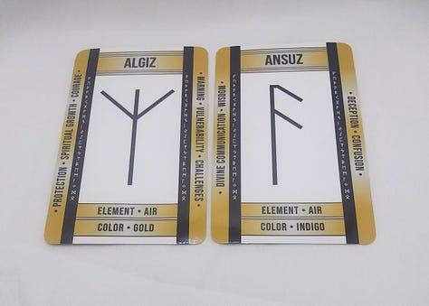 Gold Rune Cards by Wayuką́