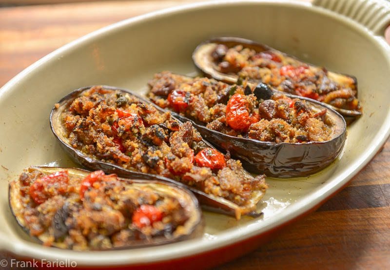 Melanzane imbottite alla napoletana (Neapolitan Style Stuffed Eggplant)