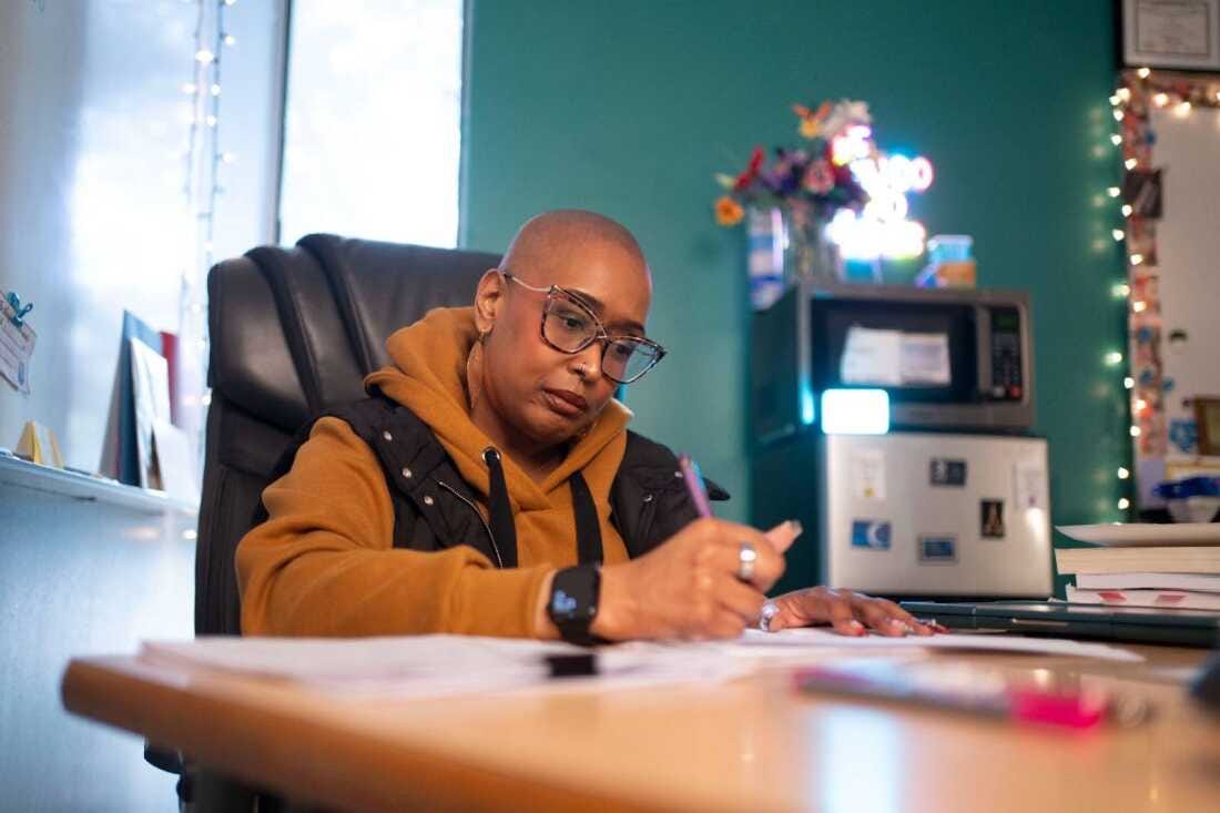 Chanea Bond teaches composition and American literature classes at Southwest High School in the Fort Worth Independent School District in Texas. Bond has banned AI from her classroom; swapping computers for pencils and paper — lots of paper.