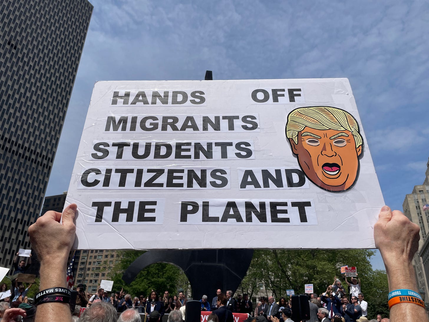 ‘Hands off migrants, students, citizens, and the planet’ 