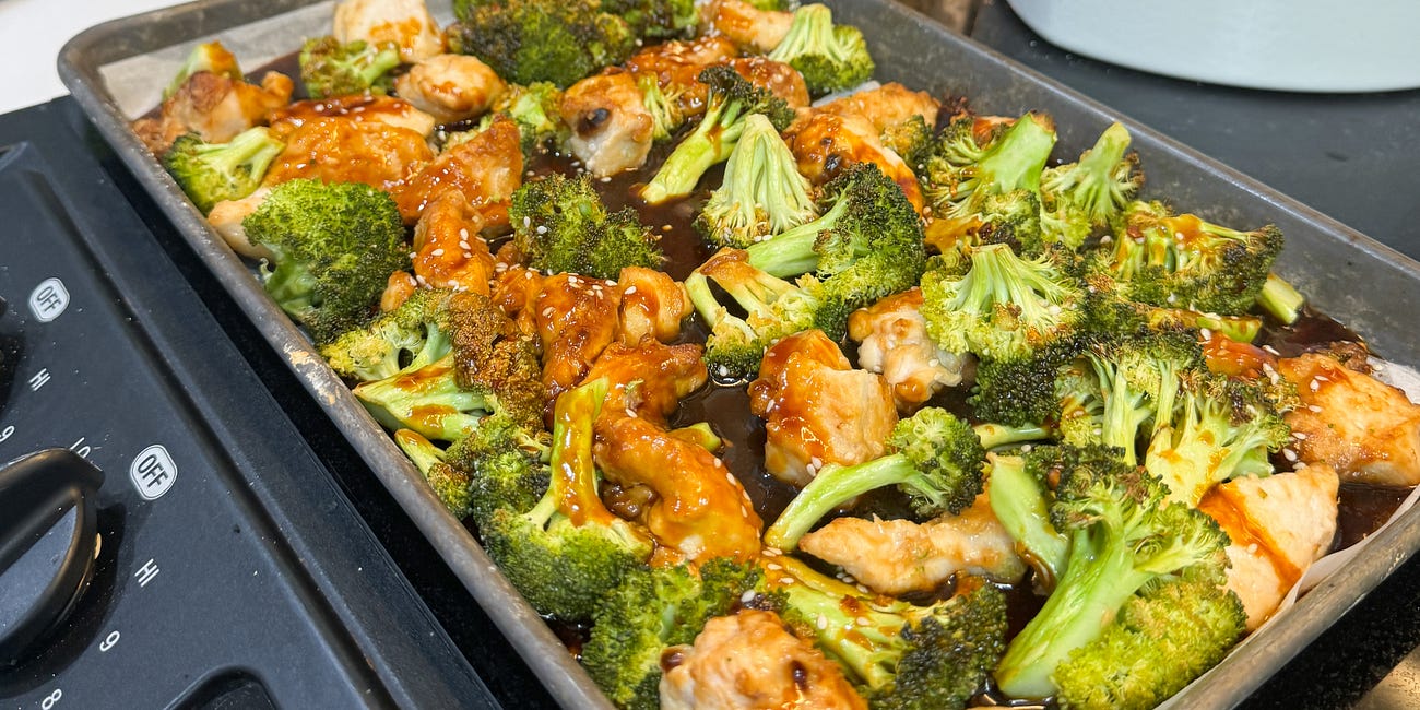 gluten free sheet pan general tso's chicken (30 minutes, one pan)