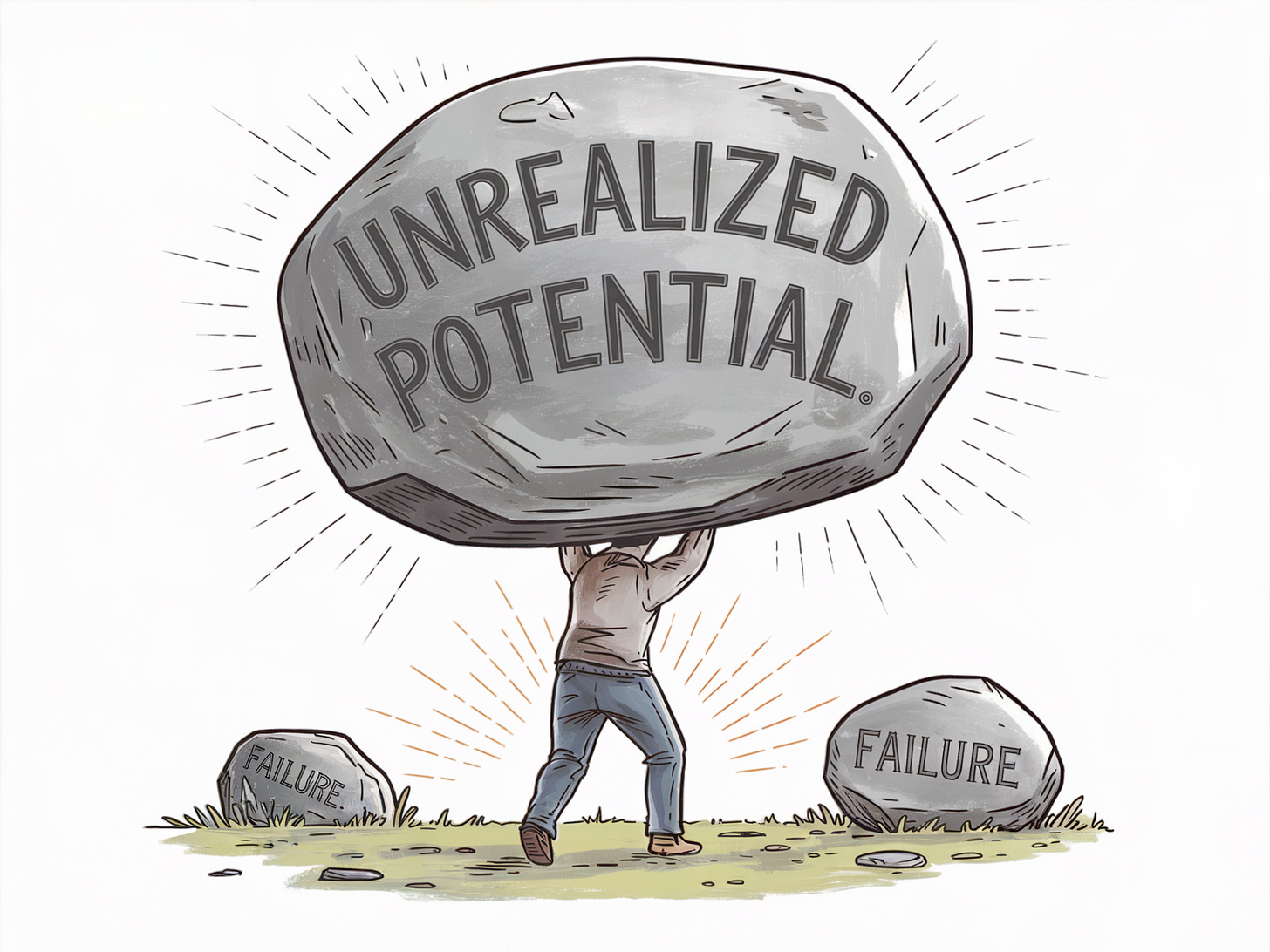 The weight of unrealized potential is heavier than failure