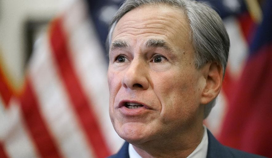 Texas Gov. Greg Abbott speaks at a news conference in Austin, Texas on June 8, 2021. Abbott, has ordered the state&#39;s child welfare agency to investigate reports of gender-confirming care for kids as &amp;quot;child abuse&amp;quot; in a directive that opponents say is a first by any governor over GOP efforts to restrict transgender rights. (AP Photo/Eric Gay, File)