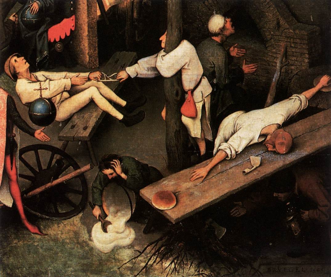 Netherlandish Proverbs painting detail