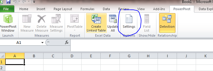 powerpivot settings excel powerpivot settings excel