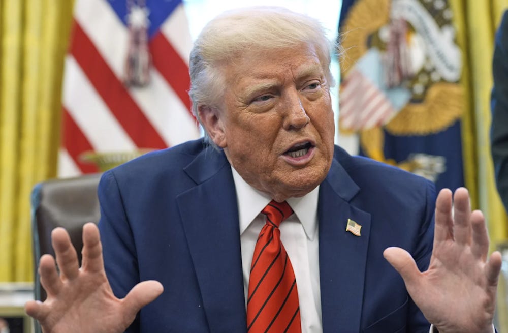 President Donald Trump speaks as he signs executive orders in the Oval Office of the White House on April 17, 2025. (AP) President Donald Trump speaks as he signs executive orders in the Oval Office of the White House on April 17, 2025. (AP)