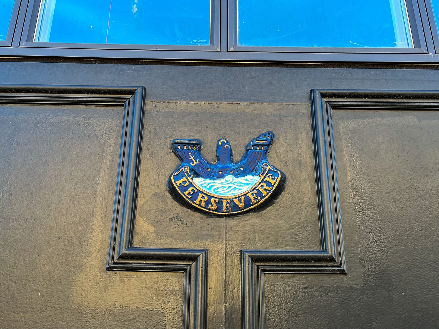 The Leith emblem featuring its motto, "Persevere"