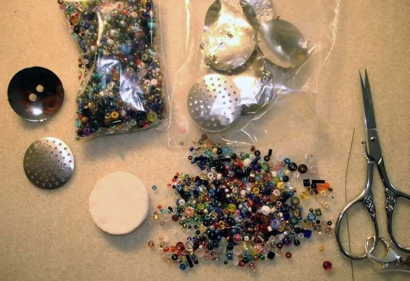 beaded sieve mesh brooch pin button bead embroidery thelonebeader etsy beaded sieve mesh brooch pin button bead embroidery thelonebeader etsy
