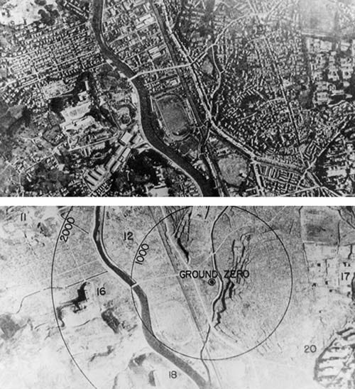 Before and Aftermath of Nagasaki (https://commons.wikimedia.org/wiki/File:Nagasaki_1945_-_Before_and_after_(adjusted).jpg) Before and Aftermath of Nagasaki (https://commons.wikimedia.org/wiki/File:Nagasaki_1945_-_Before_and_after_(adjusted).jpg)