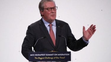 "Ghettos": Former foreign minister Alexander Downer spoke at a Hungarian migration summit in March. "Ghettos": Former foreign minister Alexander Downer spoke at a Hungarian migration summit in March.