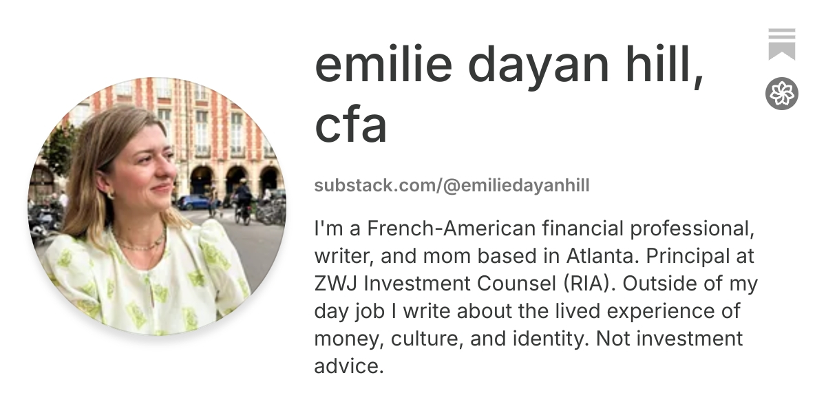 emilie dayan hill, cfa | Substack