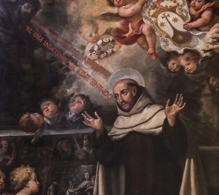 This may contain: an image of a painting with many people around it and one man holding his hand up