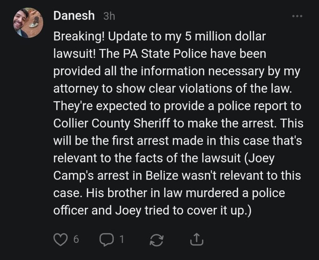 Good Day Danesh: TikTok killer Noshirvan faces a $20M lawsuit from Richard Luthmann and a likely default that could cost him everything.