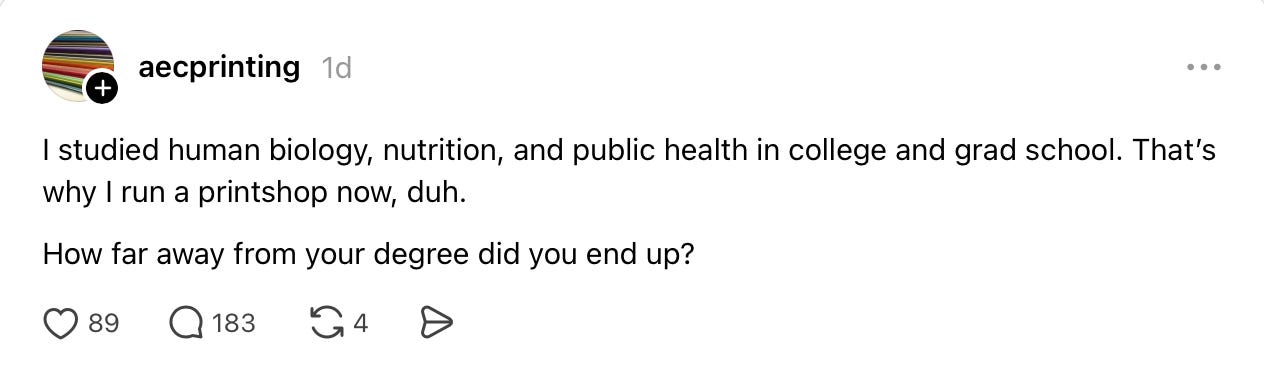 A screenshot from a Threads post