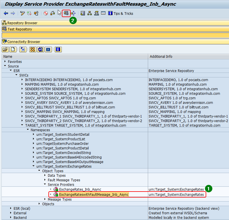 Execute Service Provider to Test/Debug ABAP proxy in SPROXY transaction