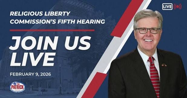 The next hearing of President Donald J. Trump's Religious Liberty Commission, which I'm honored to chair, will take place Monday, February 9, in Washington, D.C. We'll discuss the alarming rise of antisemitism The next hearing of President Donald J. Trump's Religious Liberty Commission, which I'm honored to chair, will take place Monday, February 9, in Washington, D.C. We'll discuss the alarming rise of antisemitism