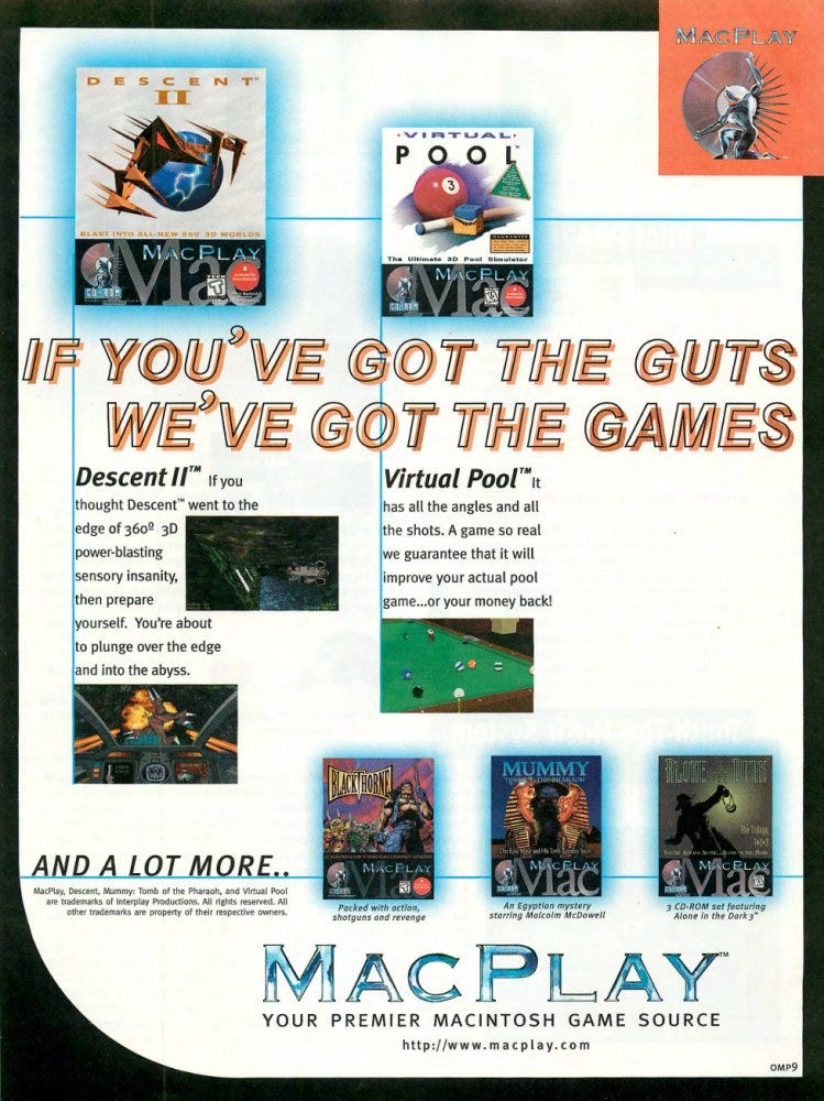 From the September 1996 issue of MacAddict