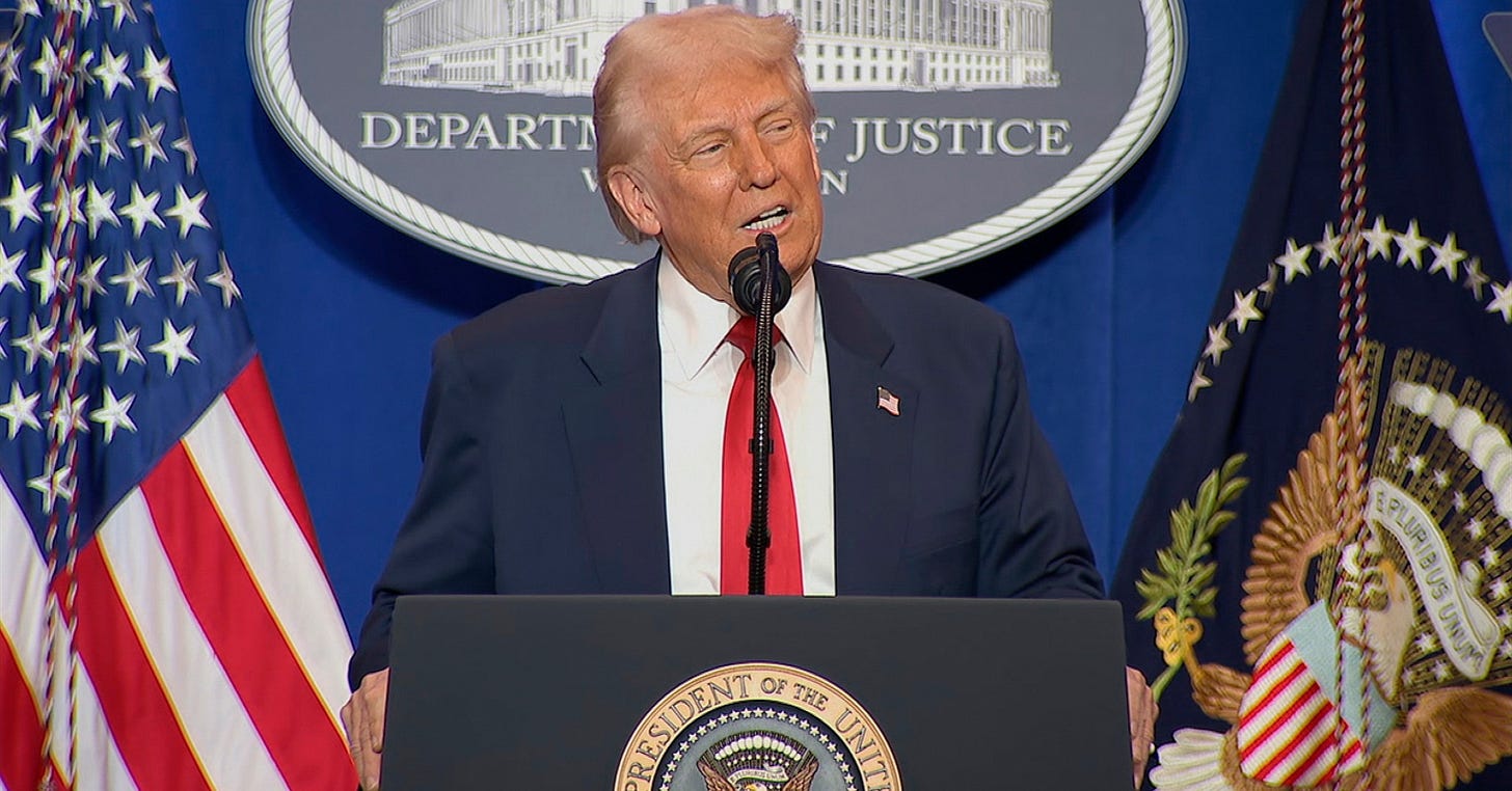 Trump rails against prosecutions, touts Jan. 6 hostages in visit to Justice Department - ABC News Trump rails against prosecutions, touts Jan. 6 hostages in visit to Justice Department - ABC News