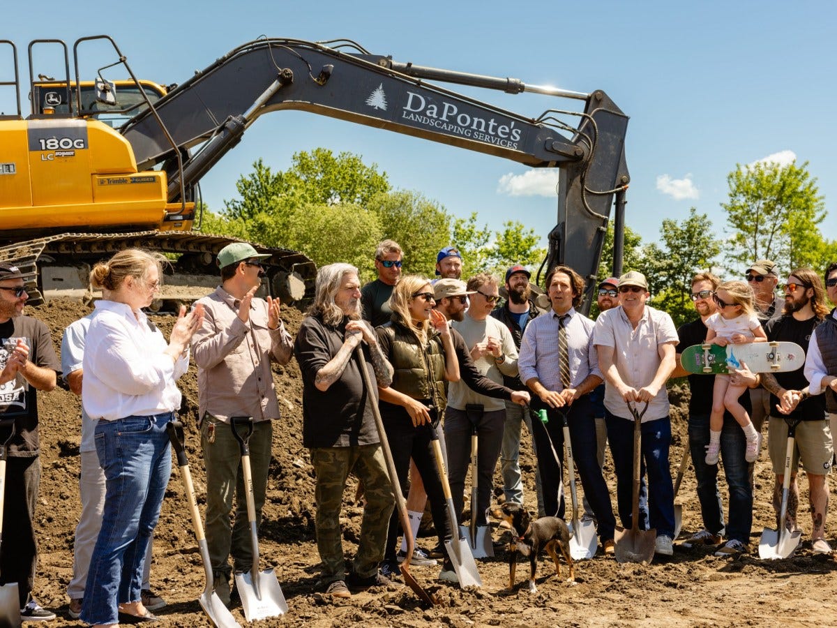 Friends of Newport Skatepark celebrate groundbreaking ceremony for new Newport outdoor skatepark 