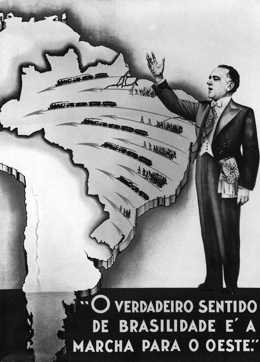 r/PropagandaPosters - March to the West, propaganda of the Estado Novo, c. 1940
