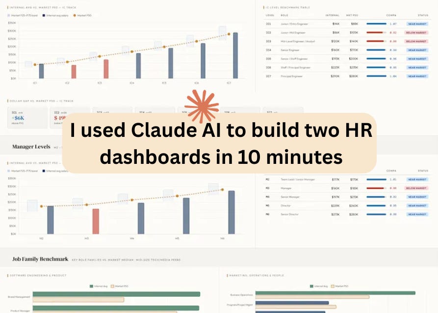 I used Claude AI to build two HR dashboards in 10 minutes