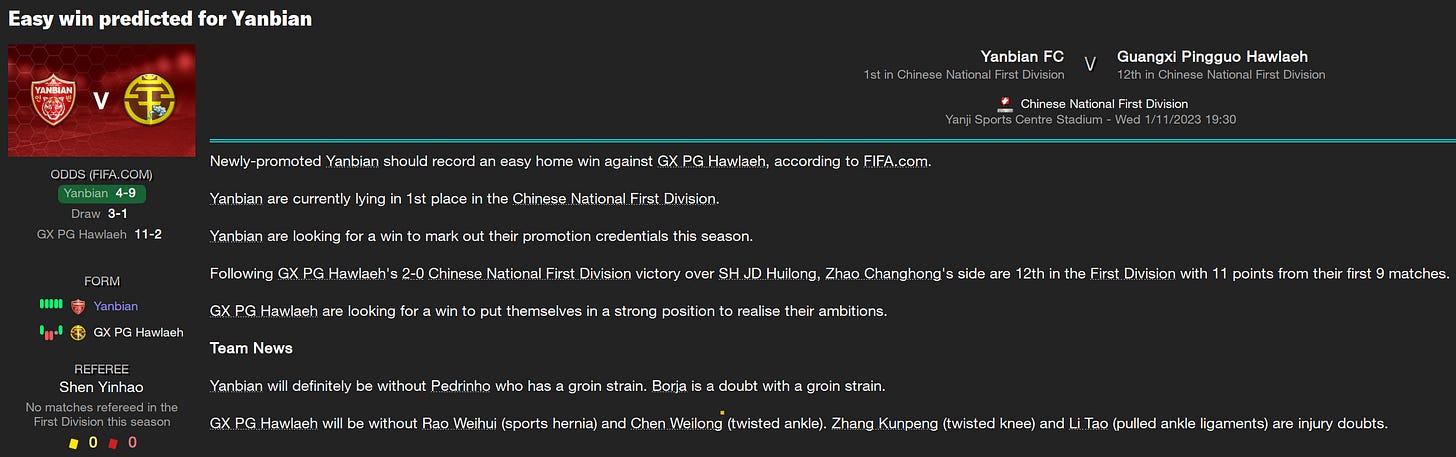 Football Manager 2023 Match Preview