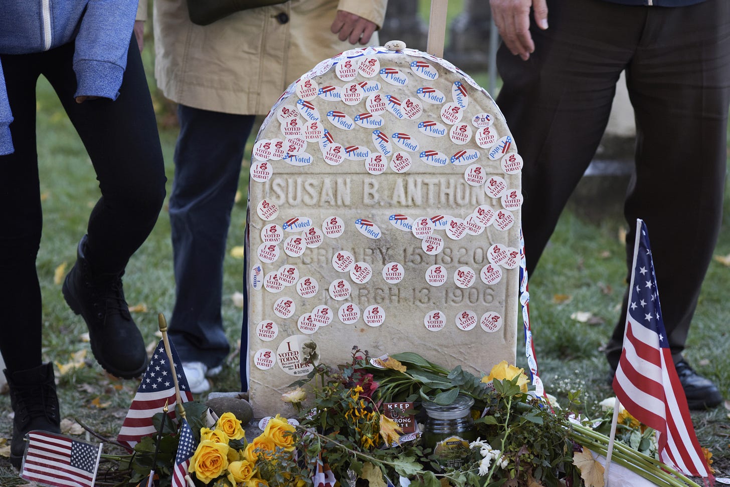 At Susan B. Anthony's Grave, Visiting Hours Extended For Election Day  Crowds : The Two-Way : NPR