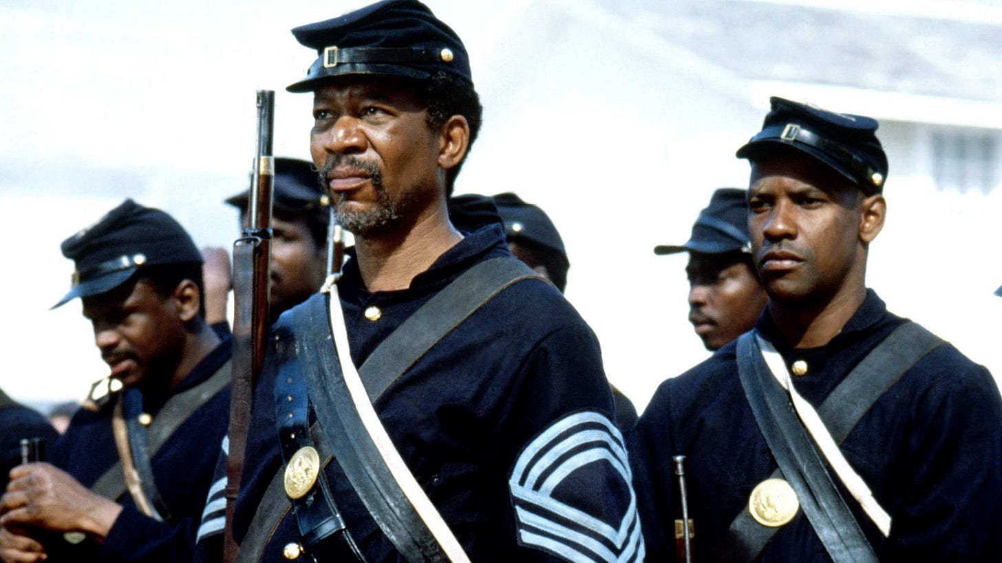 Still from the 1989 film Glory Still from the 1989 film Glory
