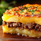 Cheddar Potato and Mince Bake! Easy and very Delicious