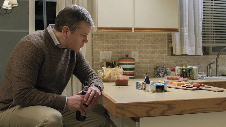 Matt Damon in a scene from "Downsizing"