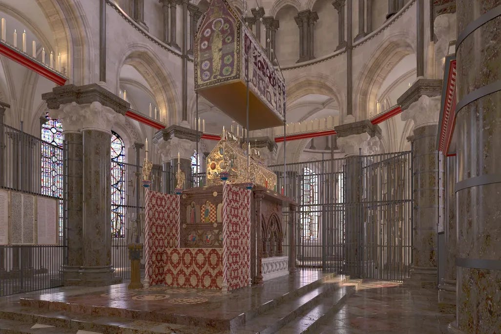 Reconstruction of Thomas Becket's shrine