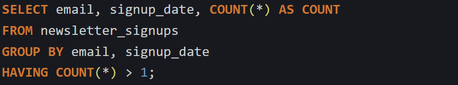 Finding Duplicate Records with SQL
