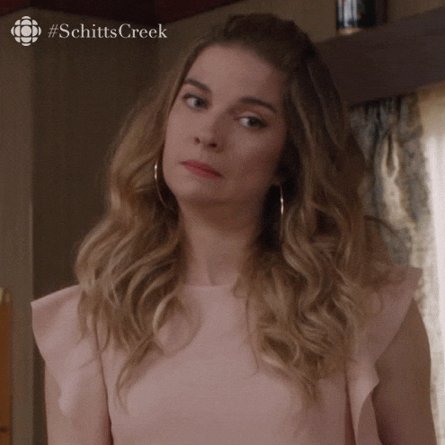 Alexis Rose Schitt's Creek gif; she's saying "MMM'K"