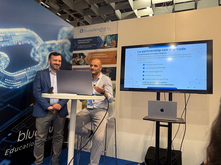 Presentazione della Partnership tra Blucloud e Ellycode a Didacta Italia 2026.