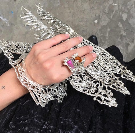 Joanne Burke Molten metal jewellery trend