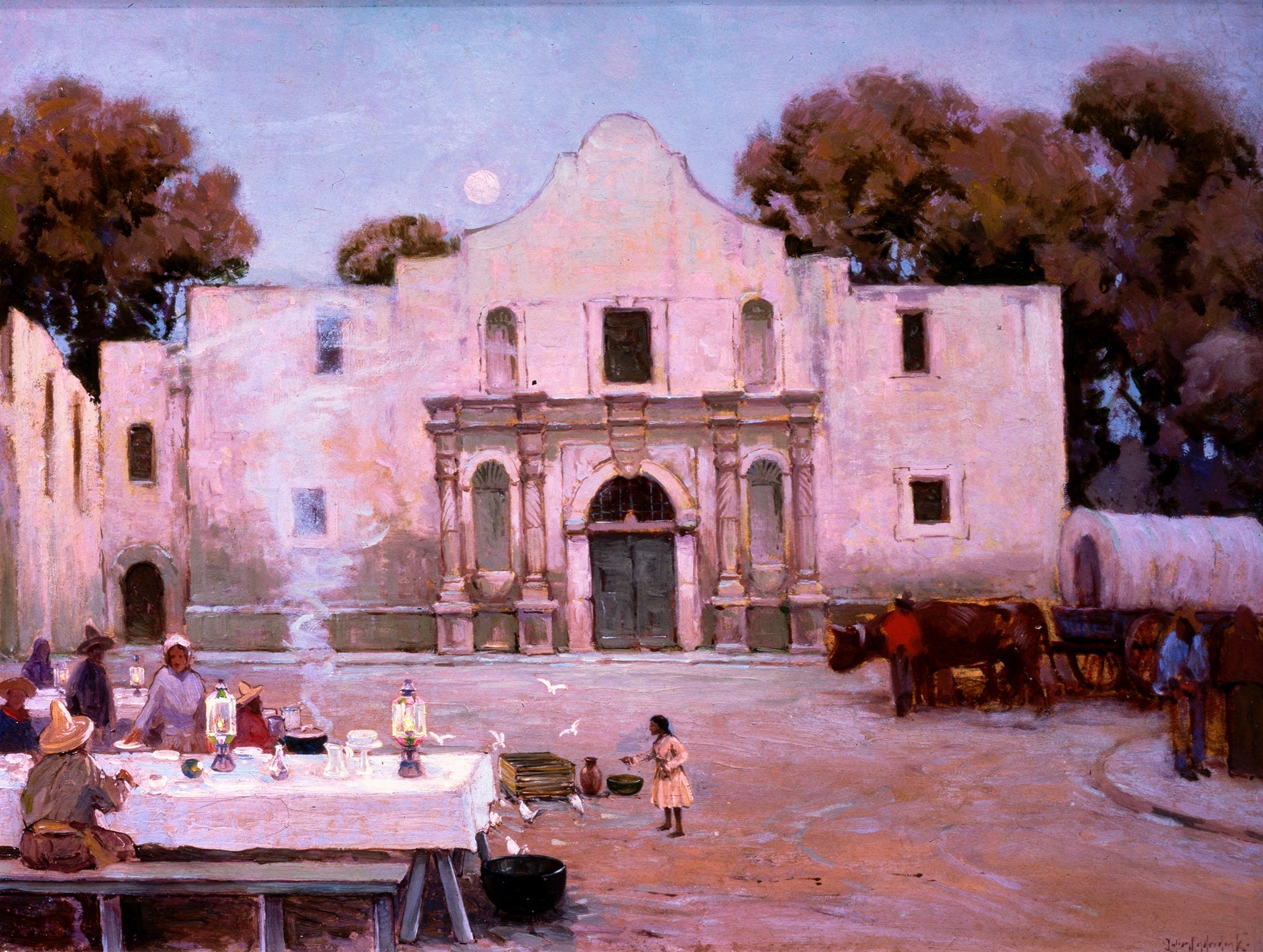 Texas Paintings: Chili Queens at the Alamo (n.d.)
