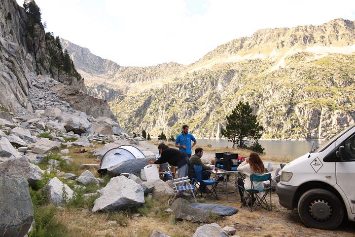 Life in a Van in the Pyrenees Mountains
