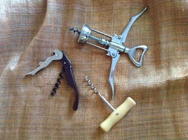 The last apartment I stayed in had these three corkscrews in the drawer.