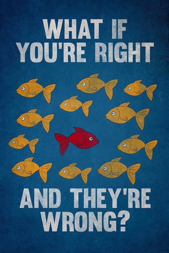 Amazon.com: What If You Are Right They Are Wrong Movie Poster Spoof  Motivational Inspirational Teamwork Quote Inspire Quotation Gratitude  Positivity Support Motivate Cool Wall Art Print Poster 12x18: Posters &  Prints