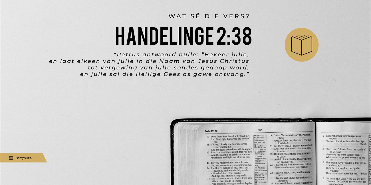 Wat sê die Vers: Handelinge 2:38