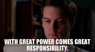YARN | With great power comes great responsibility. | Spider-Man (2002) |  Video clips by quotes | bfd5db65 | 紗