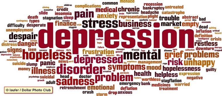 Depression related words