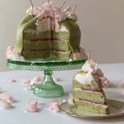 pistachio/strawberry or almond/raspberry princess cake