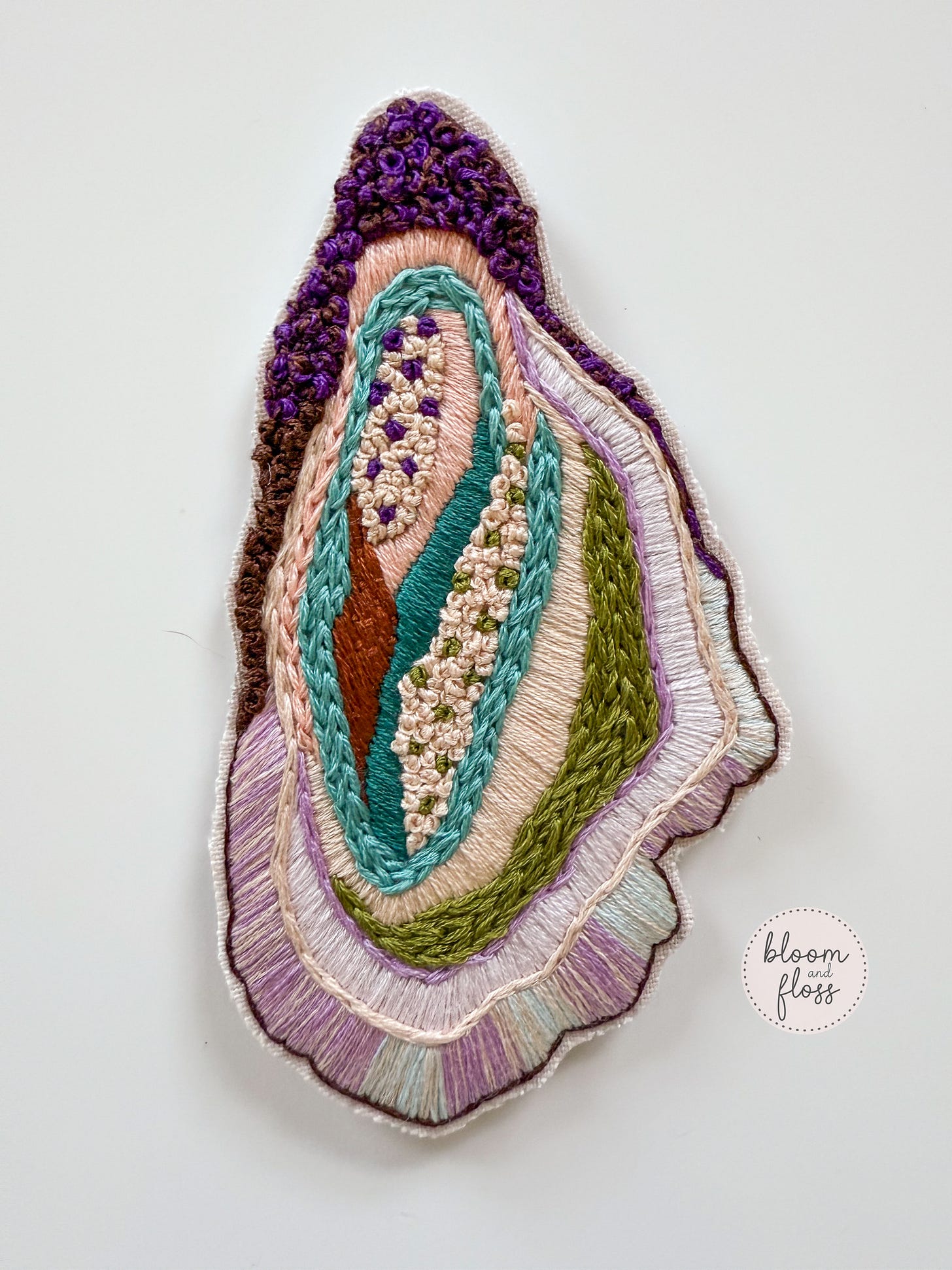 oyster embroidery Bloom and Floss oyster embroidery Bloom and Floss
