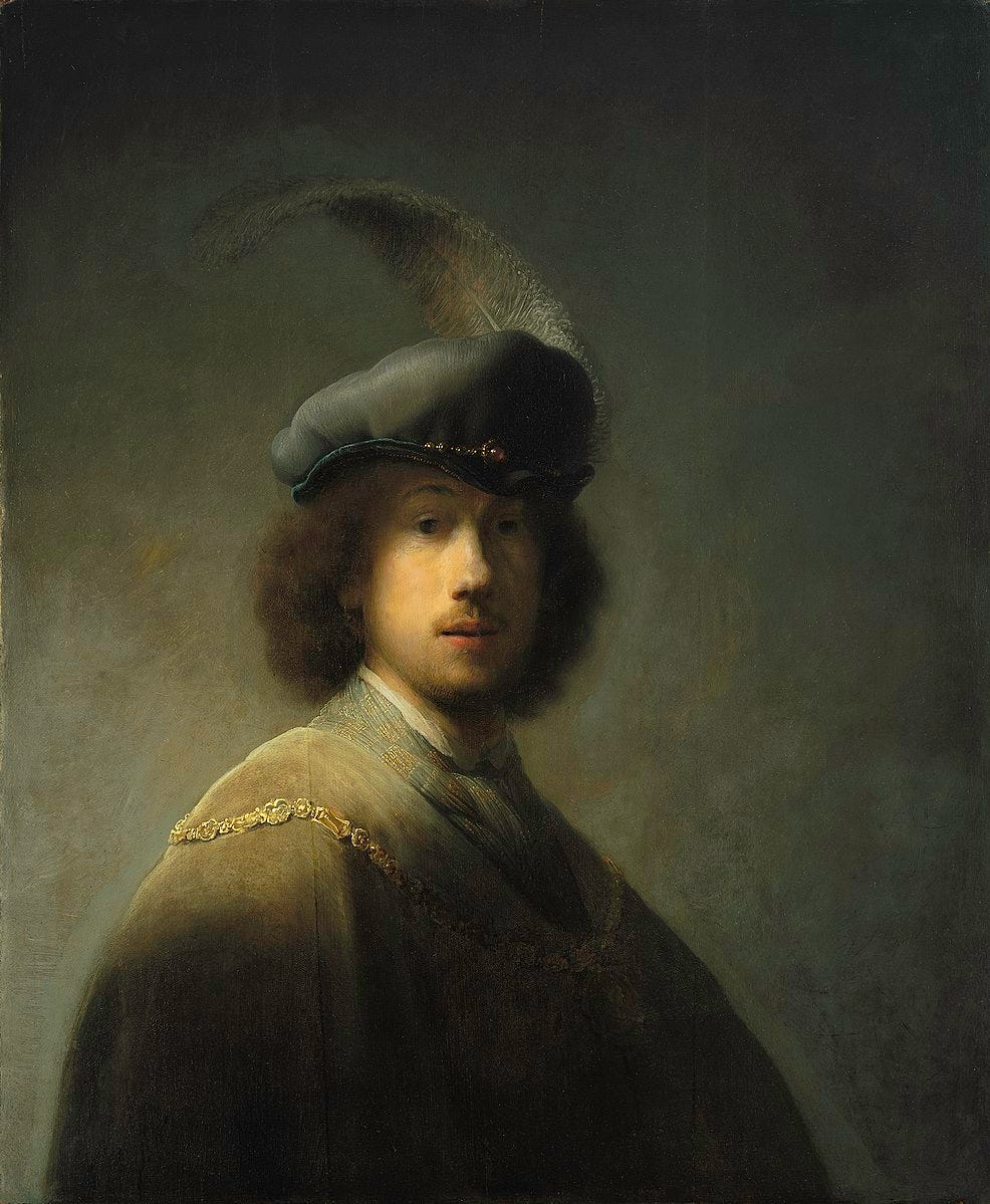 Young Rembrandt self portrait Young Rembrandt self portrait